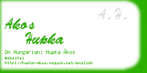 akos hupka business card